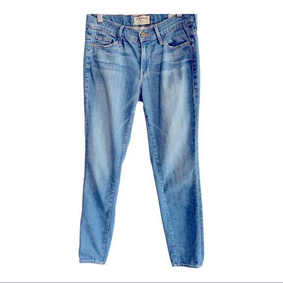 Frame Le Skinny de Jeanne Coupe Denim Sz 27 - Picture 3 of 8